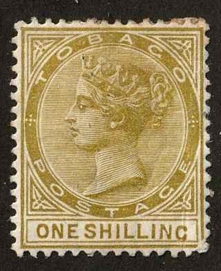 Tobago Stamp 12,  Mhog,  Qv From Pre 1900,  Small Crease,  Very Crisp & Rare,  Cv $115