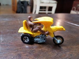 Vintage Hot Wheels Rumblers Bold Eagle Yellow Motorcycle W/brown Rider Rare - Nr
