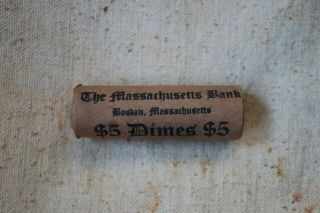 The Massachusetts Bank Roll 50 Barber Silver DIMES Rare 1898? Fine & O VF, 3