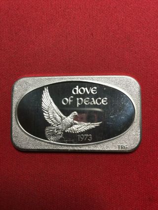 Rare 1 Oz.  Solid.  999 Silver Art Bar Dove Of Peace,  Pigeon Or Bird A5