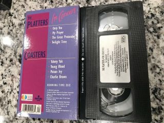 THE PLATTERS THE COASTERS IN CONCERT LIVE FROM THE ROCK ' N ROLL PALACE RARE VHS 2