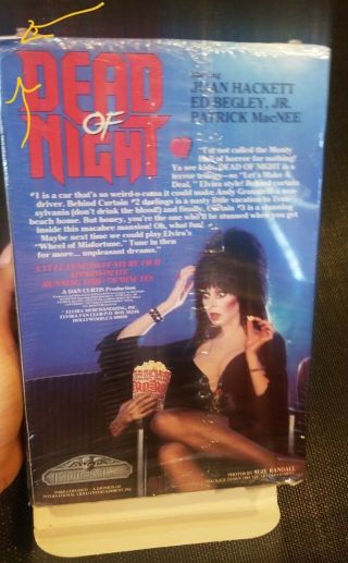 Dead Of Night (VHS) Thriller Video ELVIRA big box horror rare 2