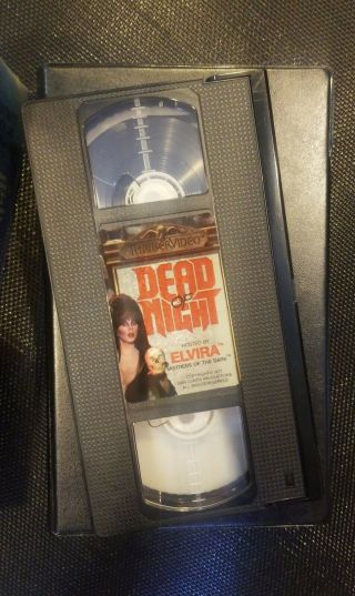 Dead Of Night (VHS) Thriller Video ELVIRA big box horror rare 8