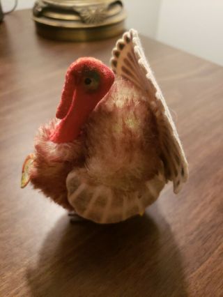 Rare 1950 ' s Vintage Steiff Tucky Turkey Made in Germany With Tag and Button 1310 3