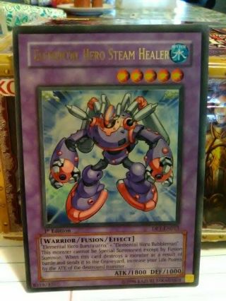 Yugioh Elemental Hero Steam Healer Dp1 - En013 Lp Ultra Rare 1st Ed