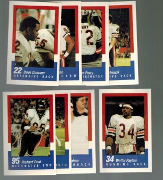 Chicago Bears / England Patriots 1986 Bowl Police Set Payton Rare