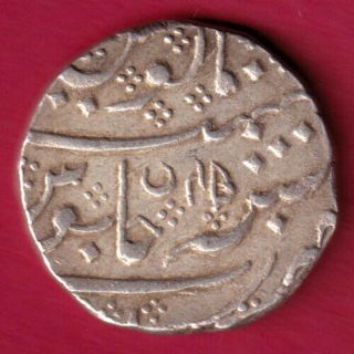 French India - Arkat - One Rupee - Rare Silver Coin Bz28