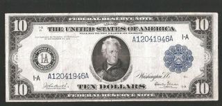 Rare Glass Signature Boston 1914 $10 Federal Reserve Note