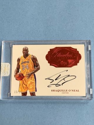 Shaquille O’neal 2016 - 17 Panini Flawless Autographs Ruby 15/15 Lakers Hof Rare