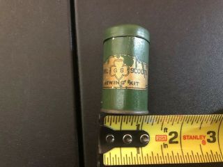 1 VERY RARE VINTAGE ANTIQUE 1912 GIRL SCOUTS MILITARY SEWING KIT TIN 3