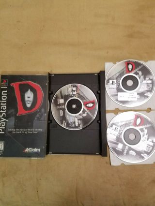 D (sony Playstation 1) Ps1 Horror Game Rare Complete Longbox