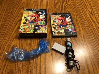 Mario Party 6 Nintendo Gamecube Rare Big Box Mic Set Video Game Cib Complete Mp6