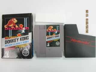 Donkey Kong: Arcade Classics Series - Nes - Rare Box & Authentic Cartridge