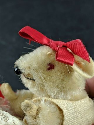 RARE 1950 ' s FAO Schwarz Steiff Dressed Pieps Mouse Doll Toy 4