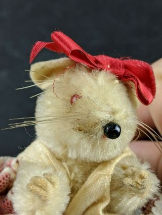 RARE 1950 ' s FAO Schwarz Steiff Dressed Pieps Mouse Doll Toy 8