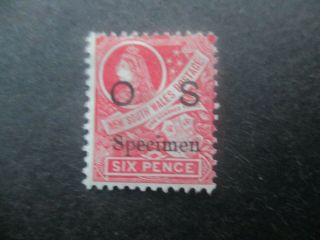 South Wales Stamps: 1888 - 89 Overprint Specimen - Rare (g175)