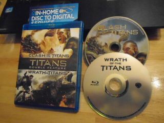 Rare Oop Clash,  Wrath Of The Titans 2x Blu - Ray Film Sam Worthington Liam Neeson