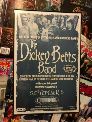 Allman Brothers Dickey Betts Poster Rare And Framed