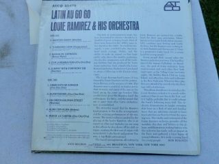 LOUIE RAMIREZ & HIS ORCHESTRA Latin Au Go Go ATCO LP mono RARE 1960 ' S ERA 4