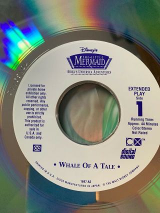 the little mermaid Ariels Undersea Adventures Laserdisc Rare Discs Are 4