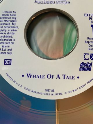 the little mermaid Ariels Undersea Adventures Laserdisc Rare Discs Are 5