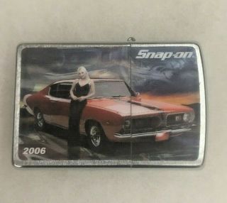 Rare 2006 Red Classic Car  Zippo Snap - On Full Size Advertising Lighter