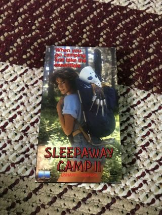 Sleepway Camp 2 Horror Sov Slasher Rare Oop Vhs Big Box Slip