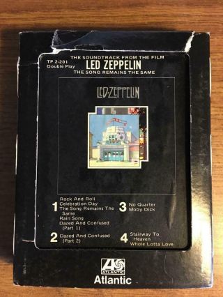 Led Zeppelin Song Remains The Same Rare 8 Track Tape Late Nite Bargain