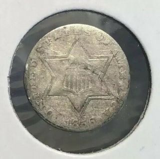 1856 Three Cent Piece 3c Silver Trime Rare Better Grade 8560