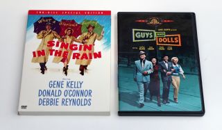 Singing In The Rain 2 Dvd Special Edition Rare & Guys And Dolls Dvd - Discs