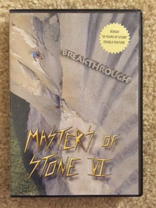 Masters Of The Stone Vi: Breakthrough Dvd Rock Climbing Rare