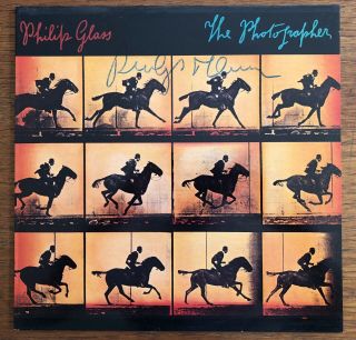 Philip Glass Photographer Signed Autographed Minimalist Record Vinyl Lp Rare Uk