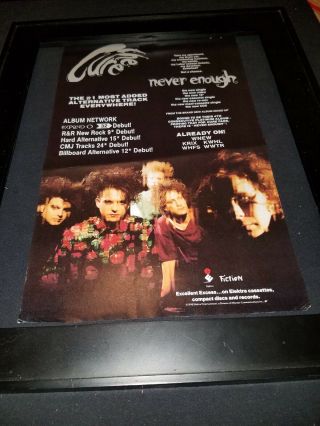 The Cure Never Enough Rare Radio Promo Poster Ad Framed