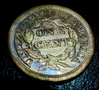 RARE BU - AU UNC 1848 LARGE CENT BRAIDED HAIR PENNY TYPE COIN CARTWHEEL LUSTER 2