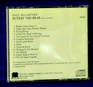 Rare Paul McCartney CD: Paul McCartney - Rupert The Bear - A Library Product 2333 2