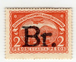 Brazil - Colombia - Scadta Consular - 2p " Br " Stamp - Sc Clbr9 - Mh.  Rare