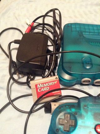 Nintendo 64 Ice Blue Funtastic Console N64 RARE 2