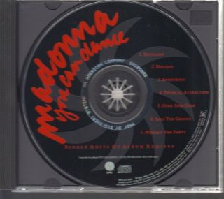 1 CENT CD MADONNA You Can Dance single edits rare 1987 promo PRO - CD - 2892 3