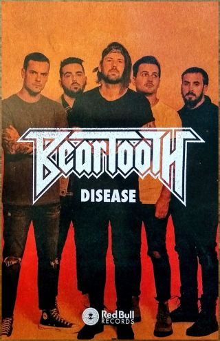 Beartooth Disease 2018 Ltd Ed Rare Tour Poster,  Metal Rock Poster & Sticker