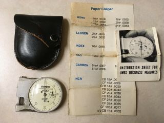 Rare Vintage Bc Ames Waltham Thickness Measure Toll No.  252 -.  0005 " Caliper