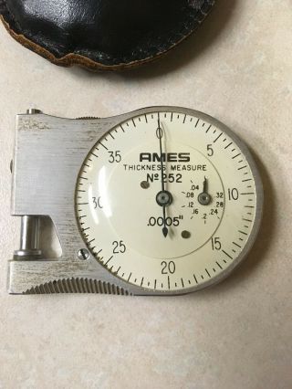 RARE Vintage BC Ames Waltham Thickness Measure Toll No.  252 -.  0005 