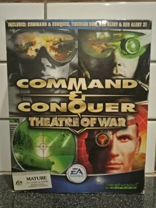 Command And Conquer Theatre Of War Pc Cd - Rom Big Box Rare Complete