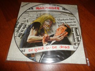 Iron Maiden ‎– Be Quick Or Be Dead.  Org,  1989.  Emi.  Picture Disc.  Rare