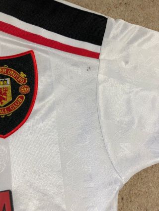 Manchester United Football Shirt Rare Umbro Beckham Away Small 3