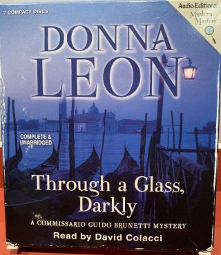 Through A Glass,  Darkly David Colacci Audiobook 7 Cd Donna Leon Commissario Rare