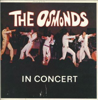 The Osmonds In Concert Book 1972 Tour Programme Donny Rare Pop Icon Group Live