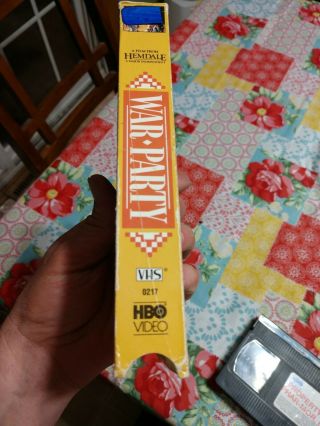 O VHS tape War Party Kevin Dillon Billy Wirth 1988 rare HBO video 2