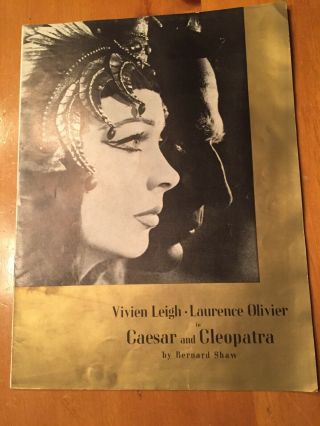 Rare Vivien Leigh And Laurence Olivier Caesar And Cleopatra Broadway Program