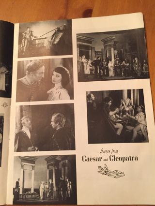 Rare Vivien Leigh And Laurence Olivier Caesar And Cleopatra Broadway Program 4