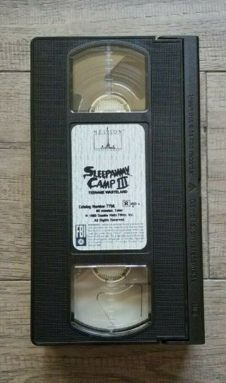 Sleepaway Camp III: Teenage Wasteland VHS 1989 OOP Rare Horror 3 2